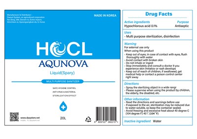 20000ml Ndc: 80542-201-10 Label (10 Aqunova. Water Innovation 20000ml Label)